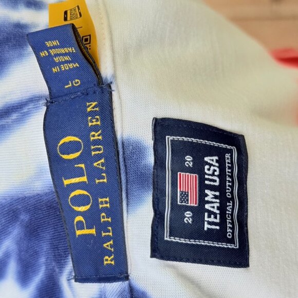 Polo Ralph Lauren‎ Team USA Tie-Dye Hoodie Red, White, & Blue | Men's L/S Shirt - Picture 6 of 6